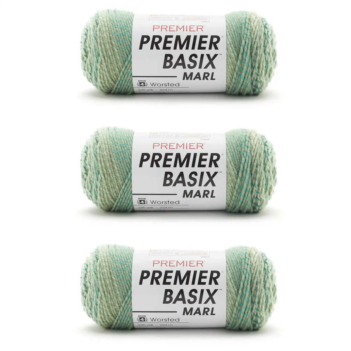 Basix® Worsted Marls Bag of 3